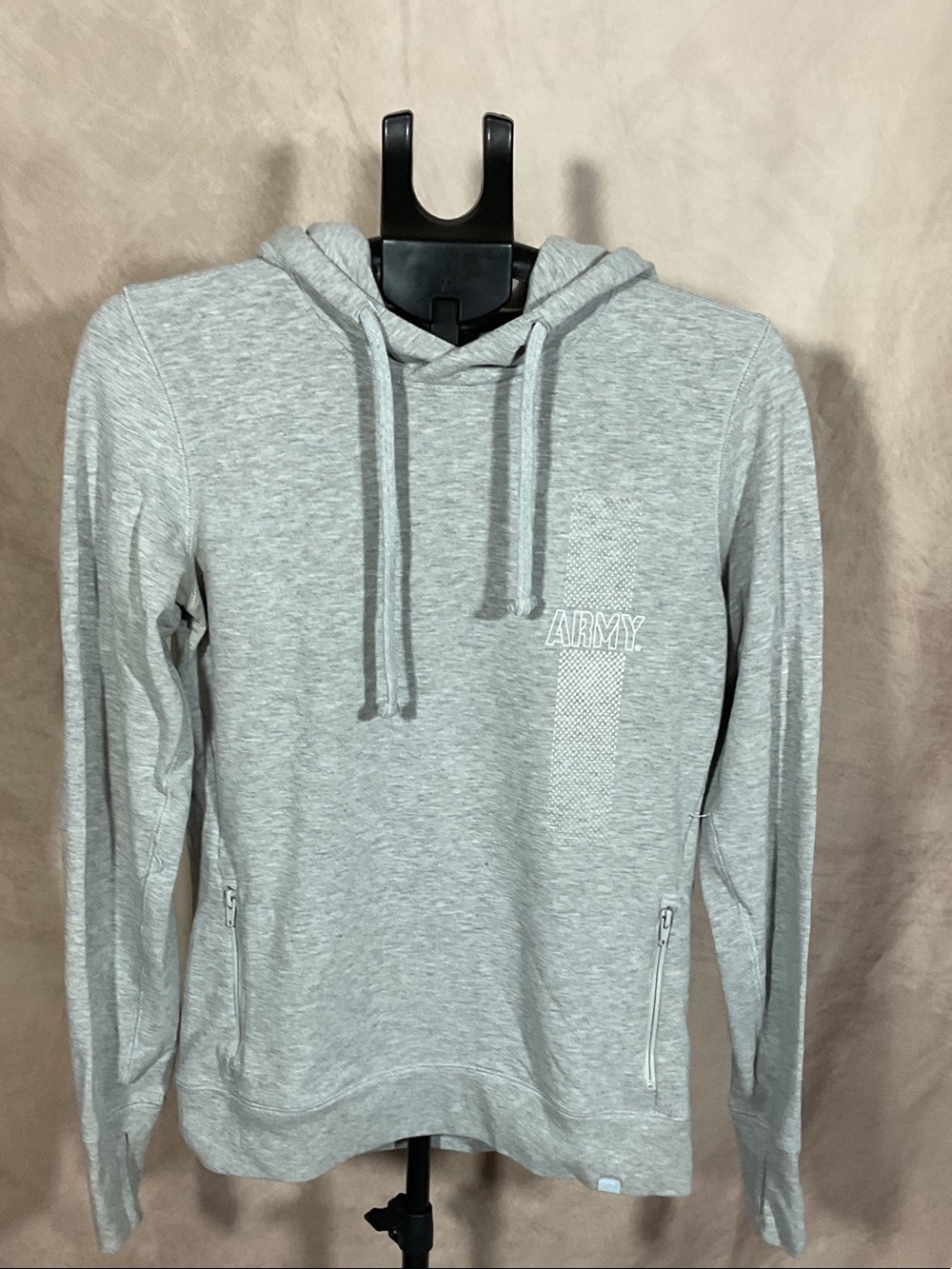 U.S. Army Men's Heather Gray Lightweight Hooded Pullover